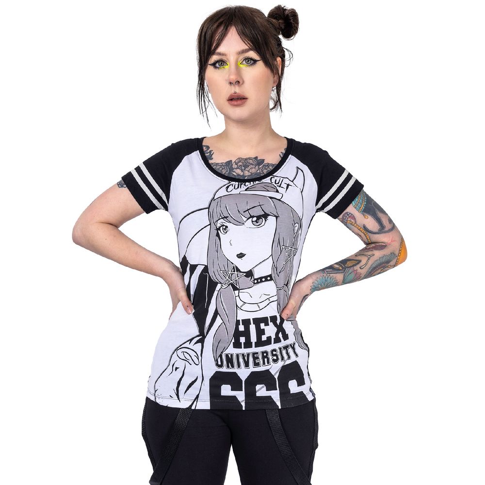 Cupcake Cult - Hex University Dames Tshirt - Zwart